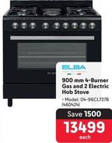 Elba - 900 Mm 4-Burner Gas And 2 Electric Hob Stove offers at R 13499 in Makro