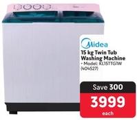 Midea - 15 Kg Twin Tub Washing Machine offers at R 3999 in Makro
