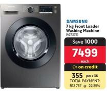 Samsung - 7 Kg Front Loader Washing Machine offers at R 7499 in Makro
