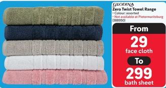 Glodina - Zero Twist Towel Range offers at R 29 in Makro