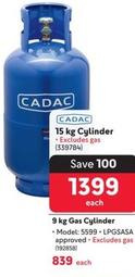 Cadac - 15 Kg Cylinder offers at R 1399 in Makro