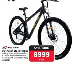 Raleigh - 29" Assist Electric Bike offers at R 8999 in Makro