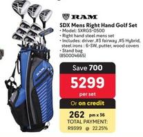 Ram - SDX Mens Right Hand Golf Set offers at R 5299 in Makro