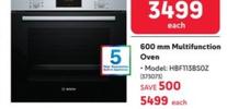 Bosch - 600 Mm Multifunction Oven offers at R 5499 in Makro