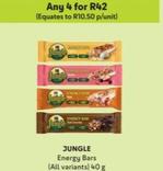 Jungle - Energy Bars offers at R 42 in Makro