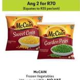 McCain - Frozen Vegetables offers at R 70 in Makro