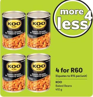 Koo - Baked Beans offers at R 60 in Makro