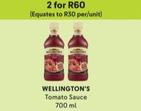 Wellington's - Tomato Sauce offers at R 60 in Makro