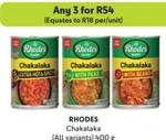 Rhodes - Chakalaka offers at R 54 in Makro