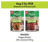Rhodes - Veggie Bowls offers at R 38 in Makro