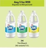Jik - Thin Bleach offers at R 99 in Makro