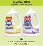 Jik - Clean Up Multi-purpose Bleach offers at R 130 in Makro