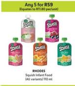 Rhodes - Squish Infant Food offers at R 59 in Makro