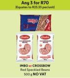 Imbo/Crossbow - Red Speckled Beans offers at R 70 in Makro
