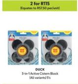 Duck - 3-In-1 Active Cistern Block offers at R 115 in Makro