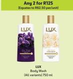 Lux - Body Wash offers at R 125 in Makro