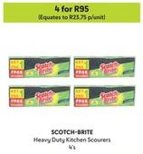 Scotch-Brite - Heavy Duty Kitchen Scourers 4's offers at R 95 in Makro