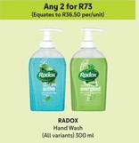Radox - Hand Wash offers at R 73 in Makro