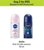 Nivea - Roll-On offers at R 55 in Makro