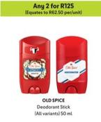 Old Spice - Deodorant Stick offers at R 125 in Makro