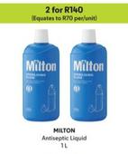 Milton - Antiseptic Liquid offers at R 140 in Makro