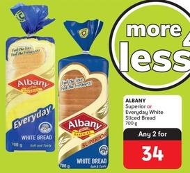 Albany - Superior Or Everyday White Sliced Bread offers at R 34 in Makro