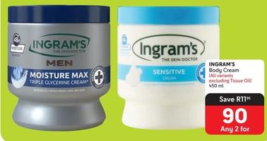 Ingram's - Body Cream offers at R 90 in Makro