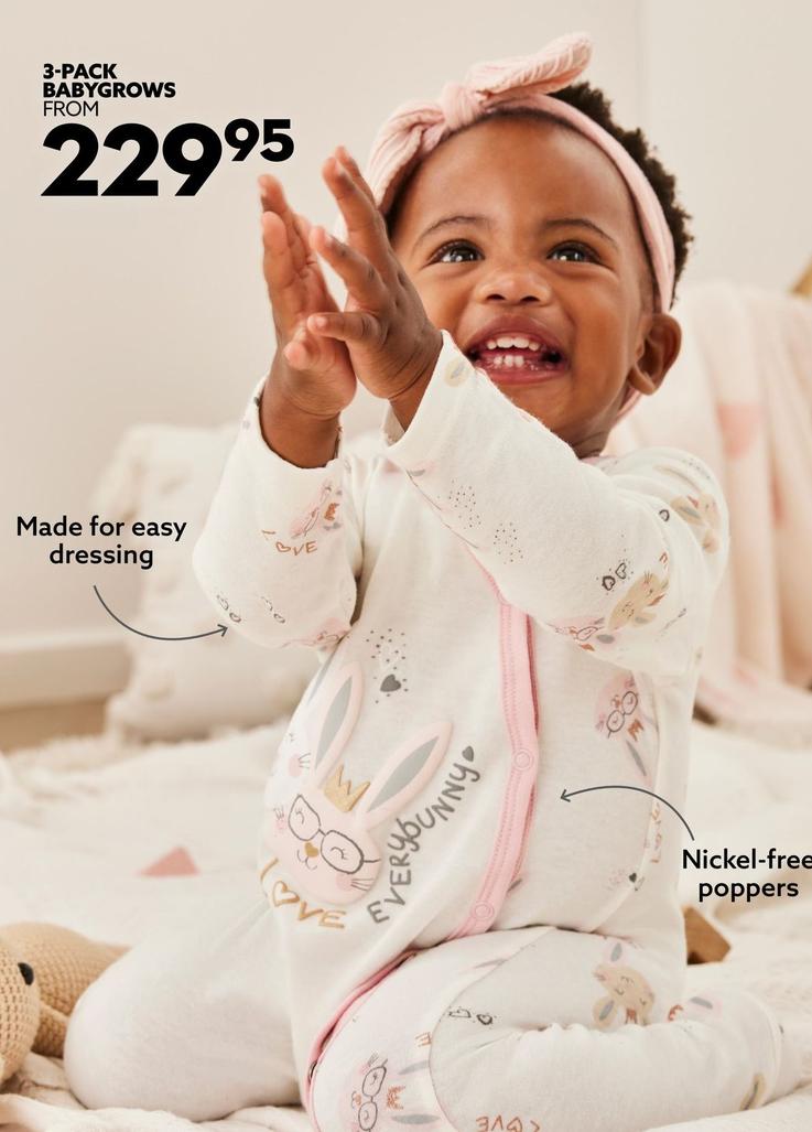 3-Pack Babygrows offers at R 229,95 in Ackermans