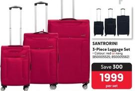 Santrorini - 3-Piece Luggage Set offers at R 1999 in Makro