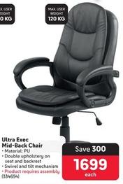 Ultra Exec Mid-Back Chair offers at R 1699 in Makro