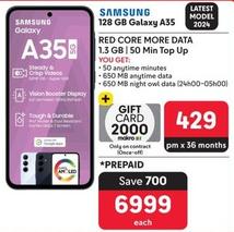 Samsung - 128 Gb Galaxy A35 offers at R 6999 in Makro