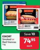 Eskort - Smoked Or Red Viennas offers at R 74,95 in Makro