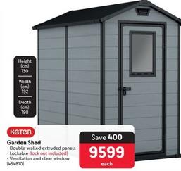 Keter - Garden Shed offers at R 9599 in Makro